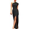 MJGkhiy Vestiti Donna Estivi Eleganti per Cerimonia Abito Orlo Asimmetrico Corto Davanti Lungo Dietro Formale Banchetto Matrimonio Infinity Dress Lungo Seta Abito Cerimonia Donna Curvy