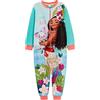 Disney Moana - Pigiama in tuta in pile per bambine, a maniche lunghe, abito da casa e pigiama per bambini, Multi, 7-8 Years