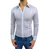 Evoga Camicia Uomo Elegante Casual Slim Fit Elasticizzata Aderente (IT, Testo, XXL, Regular, Regular, Bianco)