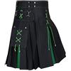 pvucpot Tradizionale Kilt Uomo Scozzese Tartan Irlandese Vintage Gotico Moda Kendo Kilt Medievale Gonna Scozzese Tartan individualità