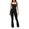 Fulidngzg Jumpsuit Donna Palestra Lunga Modellante Glutei a Push Up con Canotta e Pantaloni Zampa Tuta Intera Sportiva Aderente Veloce Asciugante Elegante Tutina Yoga Pilates Danza Aerea Body Fitness Comodo