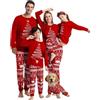 Generico Pigiama Natale Famiglia - Pigiami Natalizi per Tutta La Famiglia Invernale Pigiama Natalizio Coppia Set Pigiami Natalizi Abbigliamento Uomo Donna 2025