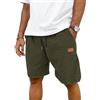 TARAINYA Velluto a Coste Pantaloncini Uomo Cotone Estivi con Coulisse | 65%cotone 35%poliestere,pantaloni corti uomo,spiaggia,casual,regular fit,elasticizzato,elastico in vita con cordino