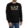 EA7 Emporio Armani Felpa Uomo Girocollo Logo Series in Cotone Stretch con Maxi Logo 7M001191AF17787 8033995834550 - L Nero L
