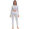 Il Granchio Pigiama Donna Lungo in Cotone GP5092 (IT, Testo, XXL, Regular, Regular, Standard, Grigio)