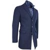 Mat Sartoriale Cappotto Giaccone Uomo Blu Scuro Casual Elegante Invernale in Lana (XXL)