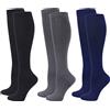Zingso Calze a compressione per donne uomini, 2 paia di calze al ginocchio 20-25mmHg calze a compressione per sport, atletico, edema, diabetico, vene varicose, viaggi, gravidanza, grigio., Small/Medium