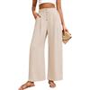 heekpek Pantaloni Donna Eleganti Vita Alta Comodi Pantaloni Donna Estivi Larghi Leggeri Fluido Casual Pantaloni a Gamba Larga Pantalone con Tasche