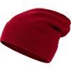Lallier Berretto Unisex 100% Puro Cachemire, Cappello con Risvolto a Costine Caldo Morbido con Confezione Regalo per Donne e Uomini (Rosso)