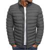 ORANDESIGNE Piumino Uomo Impermeabile Leggero Antivento ed Antipioggia, Giacca Autunnale Invernale da Uomo con Cappuccio Calda e Trapuntata A Grigio XS