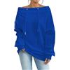 Onsoyours Felpa Donna Senza Cappuccio Sweatshirt Manica Lunga con Spalle Scoperte Maglia Autunno Inverno Tops