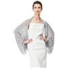 BEAUTELICATE Scialle Coprispalle Elegante Donna Stola Chiffon Cape Estivo per Abito Sposa Damigella Cerimonia Matrimonio Serata