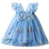 AIEOE Vestito Floreale Senza Maniche per Principessa Neonata Bambine Abito di Cotone Estivo per Carnevale Festa per 6 Mesi - 5 Anni