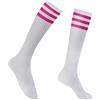 SycloPak Calze Donna Alte Al Ginocchio, Invernali Lunghe, Di Halloween, Righe, Da Cheerleader - Calzini Morbido Cotone Unisex Corsa Atletici Rosa
