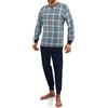 sesto senso Pigiama da Uomo a Maniche Lunghe con Polsini Cotone Scollo a V Gambe con Polsini Scacchi 2576/41 L