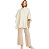 Aran Woollen Mills Poncho in Lana Merino SuperSoft con collo ad anello