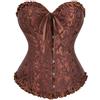 Jabidoos Corsetto Nero Donna - Corsetto Top Donna Elegante Bustino Corsetti Stringivita Bustier Black Corset Nero Pizzo Gothic Costume Halloween Curvy Steampunk Corpetto Modellante