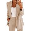 Fulidngzg Blazer Donna Eleganti Invernali Giacca con Revers e Bottoni per Ufficio Lavoro Occasioni Formali e Eventi Business Blazer Slim Fit Comfort Casual Curvy per Laurea
