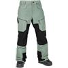 Volcom Stone Mica 20k Pantaloni da sci da snowboard da donna, Verde Lichene, XL