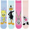 A2Z Confezione da 4 calzini da donna con licenza ufficiale Looney Tunes eleganti durevoli morbidi al tatto comodi per calzature quotidiane calzini da donna leggeri festivi divertenti calzini alla caviglia