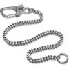 Ahiller Catena Pantaloni Uomini 61cm Argento Acciaio Inossidabile Resistente Catene Portafoglio Biker con Clip a Moschettone e Fermaglio Rotondo - Quadrilatero