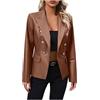 Generico Giubbino Pelle Donna Giacca Di Pelle Donna In Biker Primaverile Elegante Leggera Bomber Invernale Giubbotto Leather Jacket Women Giacche Primavera Invernali Leggero Montone Corto Xxl Nera Estiva