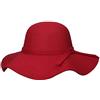 JK Home - Cappello da sole a tesa larga, stile vintage, in feltro di lana, con fiocco, da spiaggia e principessa, per feste in chiesa, Adulto rosso., Taglia unica