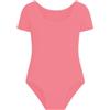 janisramone® Body da ginnastica a maniche corte per ragazze e bambine | Morbido tessuto in microfibra, vestibilità elastica confortevole, classico scollo rotondo, body a maniche corte