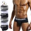 Casey Kevin Slip Uomo Cotone, Mutande Uomo Slip Briefs, Comodo portivo Intimo Elasticizzato Solid Basic Underwear Pacco da 6