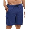 YloveM Costume Uomo Mare Slip con Tasca Cerniera Mare con Coulisse Spiaggia Costumi da Bagno da Uomo Boxer 2 in 1 con Fodera Asciugatura Rapida Pantaloncini Costume Piscina Uomo