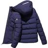 YAOTT Giacca Caldo Invernale Giubbotto Con Cappuccio Oversize Parka Trapuntato Idrorepellente Casual Sciolto Confortevole Cappotto Da Lavoro Outdoor Uomo,Blu,XXL