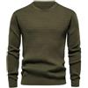 MakingDa Felpe Girocollo Uomo Slim Fit Leggera Semplici Waffle Magli Manica Lunga Sportiva Basic Felpa Senza Cappuccio Morbida Calda Pullover Adolescenti Sweatshirt Casual Casa Verde S