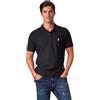 U.S. Polo Assn. MAGLIETTA POLO PIQUE ULTIMATE TINTA UNITA di U.S. Polo Assn., Nero/Bianco, M