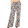 EXCHIC Donne Gamba Dritta Sciolto Boho Yoga Pantaloni Casual Elastico Vita Pantaloni con Tasche(L, Series 2#1)