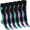 Footstar Calze termiche da donna, calze al ginocchio invernali (6 paia) Calde calze in spugna, pastello, 39-42