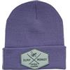 Surf Monkey DRESSED IN MUSIC PLAY WITH ME Beanie Cuffia Uomo - Taglia Unica - Toppa incisa sulla Piega Disegno risvoltato - Surfing The Basque Country