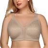 DotVol Reggiseno Base in Pizzo e Taglia Grossa Coppa Completa Non Schiuma Reggiseno Senza Fili Marrone 3B