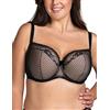 Vivisence Reggiseno Semi-Imbottito Elegante Pizzo Floreale Ferretti Modellanti Spalline Regolabili Senza Ferretti Laterali Perfetto per Comfort E Sostegno