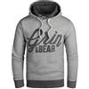 Grin&Bear Slim Fit Logo Giacca Pullover Felpa con Cappucio, Grigio Melange, L, GEC469