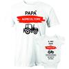 Puzzletee Coppia T-Shirt e Body Neonato Padre Figlio - Festa del Papà - Il Mio Papà è un Agricoltore - Cotone Morbido e Traspirante, Stampa Brillante - Regalo Originale e Divertente