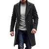 Ybing Uomo Cappotto Elegante Monocromatico Cappotto Invernale Slim Fit Cappotto Di Lana A Doppia Fila Di Bottoni Trenchcoat Caldo Cappotto Uomo Outfit Di Tendenza Business Giacca Antivento Outdoor