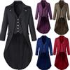 VPQILH 2025 Giacca Steampunk Uomo Vendita, Cappotto Gotico Frack da Uomo Uniforme Rinascimentale Trench Coat Vittoriano Palazzo Abito Medievale Vintage Giacca Risvolto Cappotti Costumi da Gentiluomo
