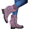 IQYU Stivaletti da donna, per il tempo libero, da neve, invernali, caldi, stile retrò, alla moda, per l'inverno, per l'autunno, per l'inverno
