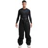 Generisch Pantaloni da sci imbottiti da uomo con spalline, invernali, impermeabili, per snowboard, invernali, caldi, per attività all'aria aperta, con bretelle, O nero., M
