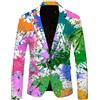 Generic Vestito Suit Abito Uomo Nero Estate Uomo Giacca Casuale Stampa for Matrimonio Blazer Smoking