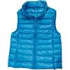 ORANDESIGNE Donna Zip Up Giacca Smanicato Inverno Piumino Cappotto Ultraleggeri Trapuntato Packable Giacca Gilet Piumino Smanicato Con Collo Alto Giacca con Imbottitura in Piumino B Blu S