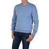 Marenza Girocollo Uomo Manica Lunga Misto Cashmere Seta Made in Italy (XL, Azzurro)