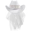 ZOOMPIL Cappello Cowgirl Donna, Chic Sposa Doccia Regalo Accessori da Sposa per Addio al Matrimonio