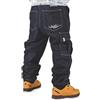 The blueskin Pantaloni Cargo Uomo - Pantalone Casual Sportivo, Abbigliamento Comodo Adatto al Lavoro, Cotone Blu Scuro - W 32 IT 46