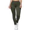 Elara Pantaloni Donna Cargo Jeans Slim Fit Tasche Laterali Chunkyrayan Verde Oliva YH2527 Olive-34 (XS)